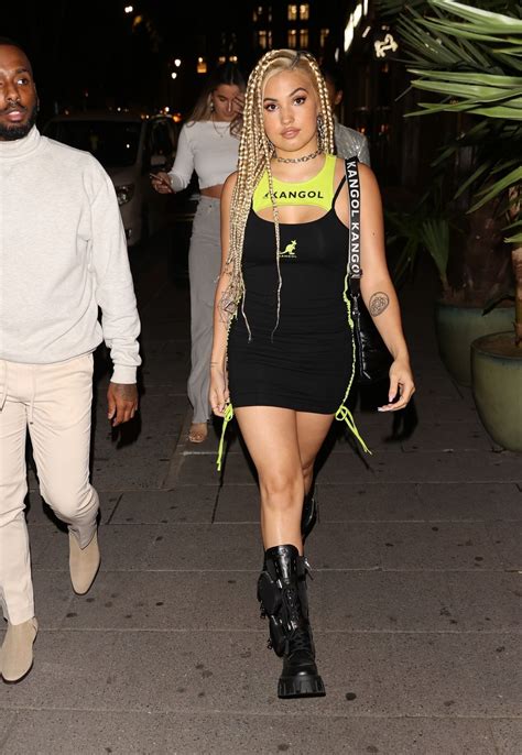 Mabel in a Kangol Mini Dress - Night Out in London 09/04/2020 • CelebMafia