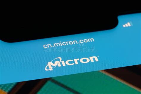 Close Up Micron Technology Company Brand Logo Editorial Photography ...