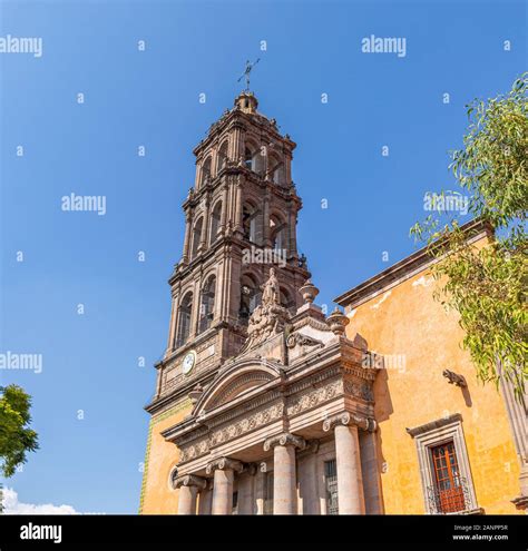 The Immaculate Conception Cathedral's Tower, in the City of Celaya, Guanajuato State, Mexico ...