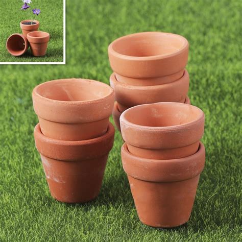 10Pcs Mini Terracotta Pot Clay Ceramic Pottery Planter Cactus Flower Pots | Shopee Philippines