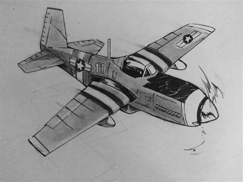 P-51 Mustang Sketch by MichiruYami on DeviantArt