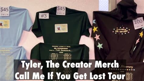 Tyler, The Creator Merch Call Me If you Get Lost Tour Merch - YouTube