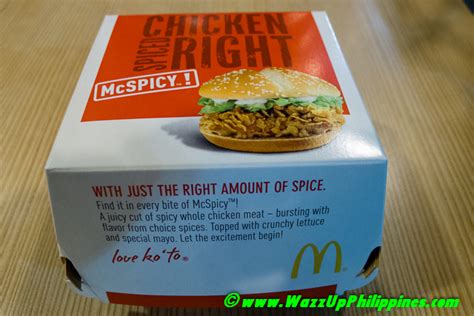 Food Review: The new McDonalds McSpicy Chicken Burger – Wazzup.PH