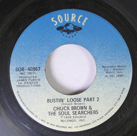 Chuck Brown & The Soul Searchers 45 RPM Bustin' Loose Part 2 / Bustin ...