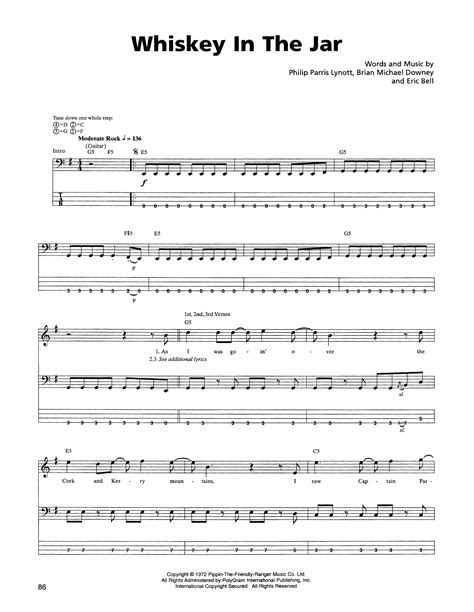 Whiskey In The Jar by Metallica - Bass Tab - Guitar Instructor