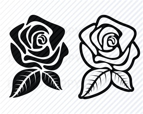 Floral Swag SVG Image Eps Png Black Rose Flower SVG Files for cricut- Flower Vector Images ...