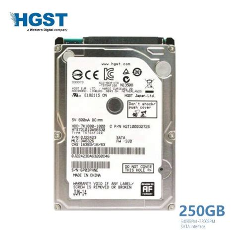 Hitachi HGST Travelstar 250GB HDD 2.5" Hard Disk | Shopee Malaysia