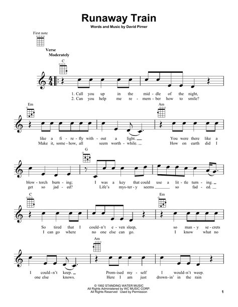 Runaway Train | Sheet Music Direct