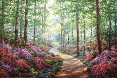 Woodland Walk Painting anysize 50% off | Garden painting, Online painting, Landscape art