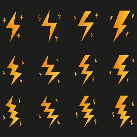 thunder icon image in black background 4394236 Vector Art at Vecteezy