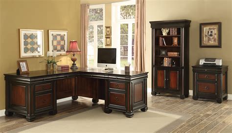 Traditional L-Shaped Executive Desk