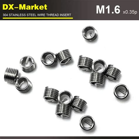 m1.6*3D *0.35P , 50pcs , 304 stainless steel M1.6 thread inserts ...