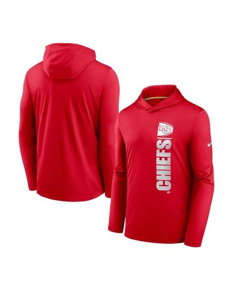 Nike Synthetic Red Kansas City Chiefs Fan Gear Team Stack Hoodie ...