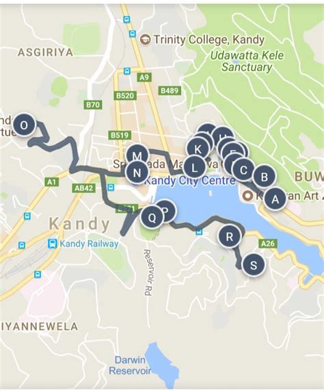 A Local's Guide To Kandy, Sri Lanka Walking Tour Map | Map, Sightseeing, Tours