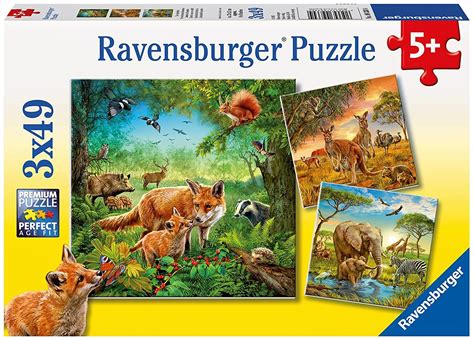 Buy Ravensburger - Animals of the Earth Puzzle 3x49pc