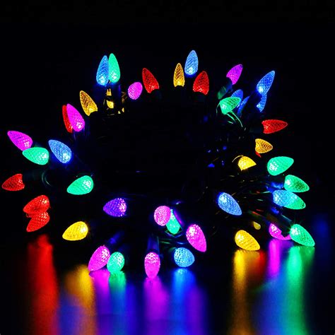 VanRayal C3 Christmas Tree Lights Multicolor,50 LED 18ft Decorative ...