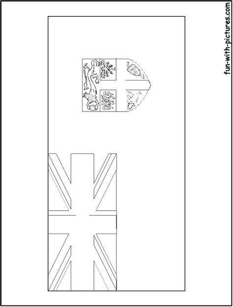 Fiji Flag Coloring Page