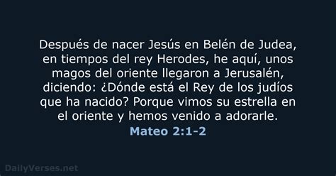 Mateo 2:1-2 - Versículo de la Biblia (LBLA) - DailyVerses.net