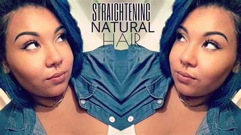 How TO | Straightening Natural Hair - YouTube