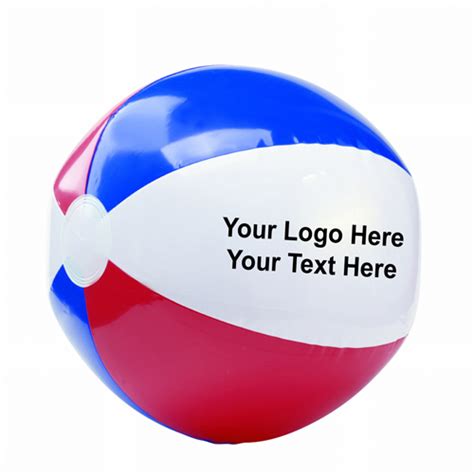 16 Inch Promotional Logo USA Beach Balls - Multi Color Beach Balls - Bouncy Balls & Beach Balls