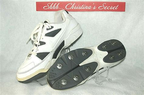 NIKE AIR Women Golf Shoes Sneakers Leather White Metal Spikes 941101 Sz 8.5 VG | eBay