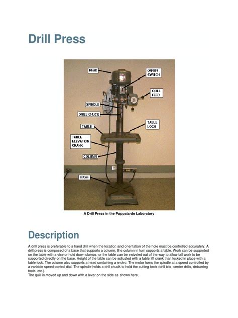 Drill Press | Drill | Machining