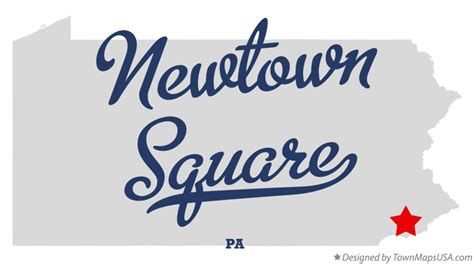 Map of Newtown Square, PA, Pennsylvania