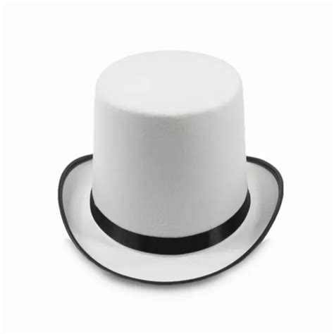 WHITE TOP HAT Magician Bowler Top Hat Magician Top Hat Jazz Stage Performances £7.81 - PicClick UK