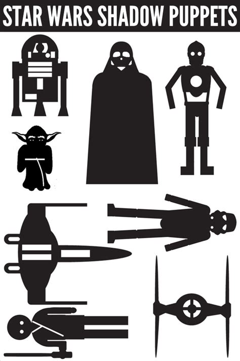 Star Wars Activity Ideas: Shadow Puppets Printable