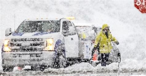 Powerful winter storm brings snow, ice to Southern California - CBS News