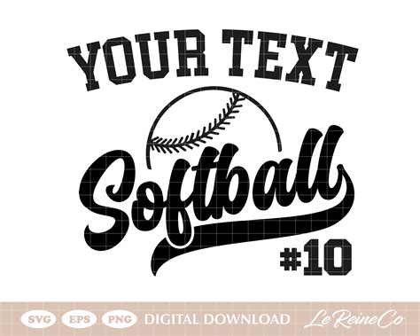 Custom Softball Text Logo Svg Custom Softball Name Softball - Etsy