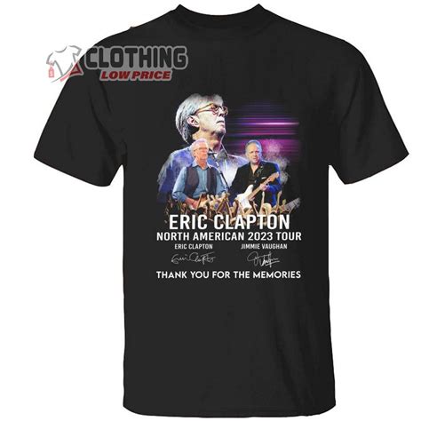 Eric Clapton North American 2023 Tour Merch, Eric Clapton Tour 2023 Thank You For The Memorie ...