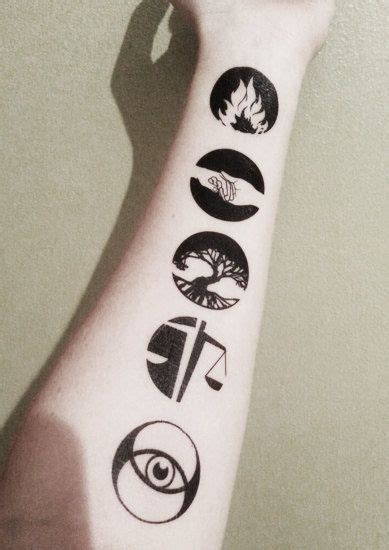 Divergent Faction Temporary Tattoos by PopGeekTattoos on Etsy, $9.00 ...