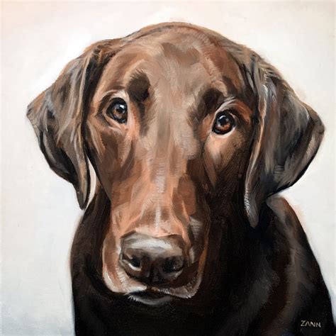 How a Chocolate Lab Oil Painting Gets Made - Paws By Zann Pet Portraits