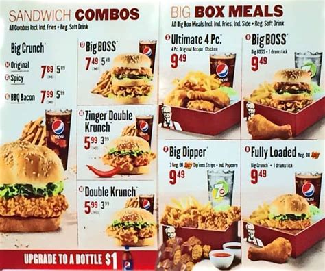 KFC Menu, Menu for KFC, Brampton, GTA - Urbanspoon/Zomato