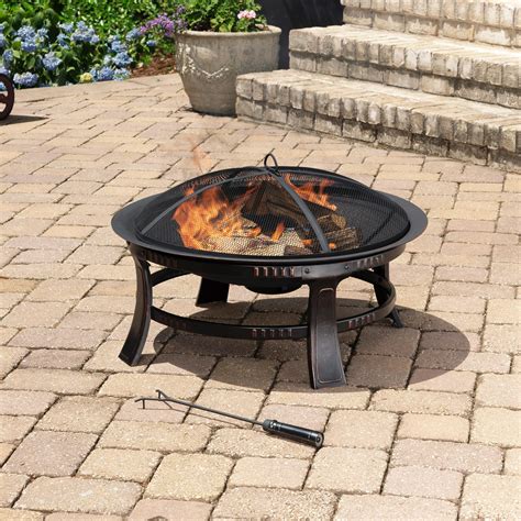 Amazon.com : Brant Wood Burning Circular Fire Pit in Rubbed Bronze : Firepit : Garden & Outdoor