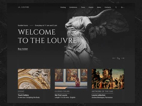 The Louvre Museum Redesign Concept | Website design layout, Web layout ...