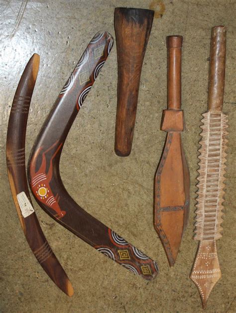 Sold at Auction: lot of Aboriginal weapons