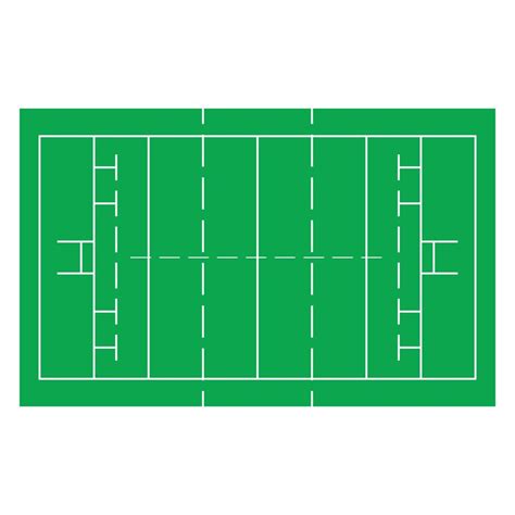 eps10 green vector rugby pitch or field icon in simple flat trendy ...