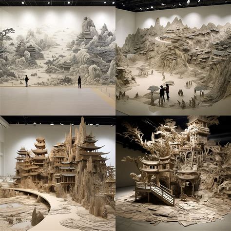 Xu Bing AI Art Style Library: Exquisite Reflections - Xu Bing Stable Diffusion - Xu Bing DeepArt