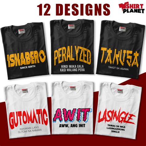 Funny Filipino Qoutes Design Statement Shirts | Shopee Philippines