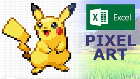 PIXEL ART in Excel - Making Pikachu - YouTube