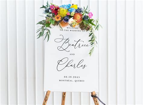 Printable Script Wedding Welcome Sign Template DIY | Etsy