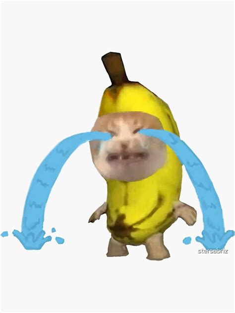 "Banana Cat Crying Meme" Sticker for Sale by stersabriz | Redbubble
