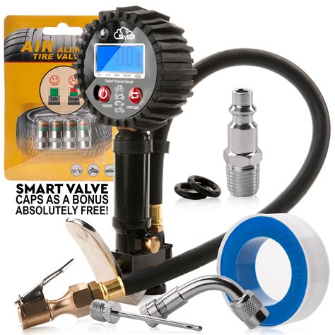 Digital tire inflator with pressure gauge 200 PSI air gauge chuck and Compressor 822441615243 | eBay