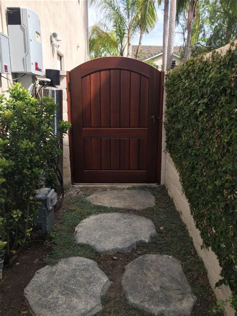 Custom Wood Gate by Garden Passages - Simple Arched Top Side Gate ...