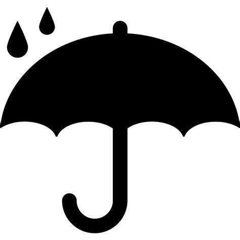 Protection Symbol Of Opened Umbrella Silhouette Under Raindrops Vector SVG Icon - SVG Repo Free ...