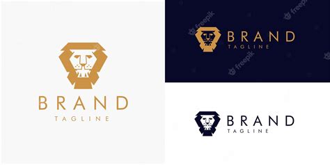 Premium Vector | Geometric golden lion elegant modern logo design vector template for brand ...