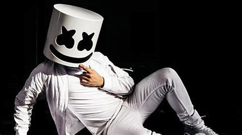 Marshmello With Helmet Is Sitting In Black Background HD Marshmello ...