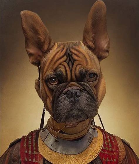 French Bulldog, pet cute dog with human body, portrait Digital by Dmitri Matkovsky | Saatchi Art